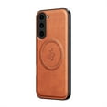 thumbnail image 1 of Allytechgroup Slim Case Compatible with Samsung Galaxy S24, Compatible with MagSafe Soft TPU Hard PC Metal Phone Shell Military Grade Drop Protection Bumper for Women Men, Brown, 1 of 5