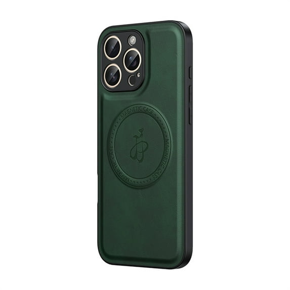 Allytechgroup Slim Case Compatible with iPhone 13 Pro, Compatible with MagSafe Soft TPU Hard PC Metal Phone Shell Military Grade Drop Protection Bumper for Women Men, Green