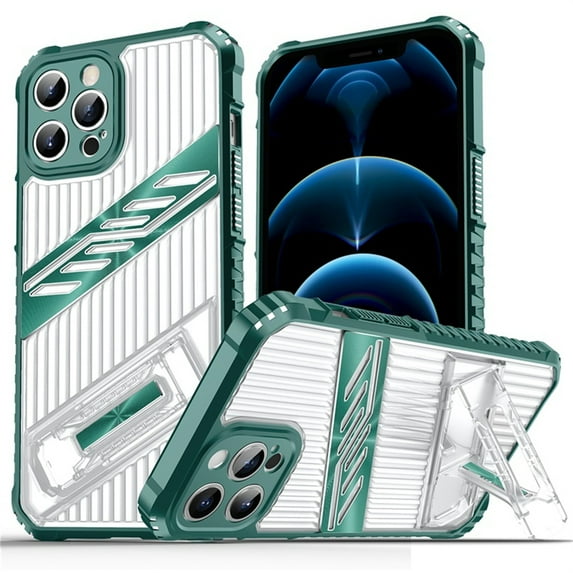Allytechgroup Slim Case Compatible with iPhone 14 Pro Max, Rugged Heavy Duty Durable Cover Case with Kickstand Shockproof Back Cover for iPhone 14 Pro Max Women Men, Darkgreen