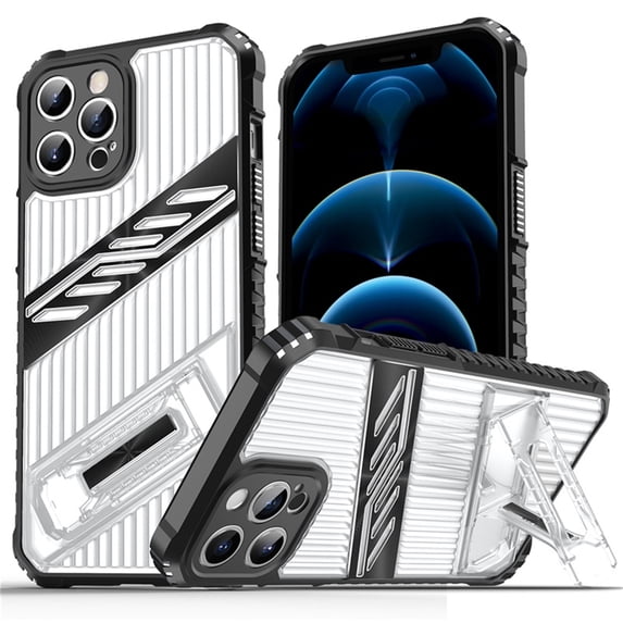 Allytechgroup Slim Case Compatible with iPhone 14 Pro Max, Rugged Heavy Duty Durable Cover Case with Kickstand Shockproof Back Cover for iPhone 14 Pro Max Women Men, Black