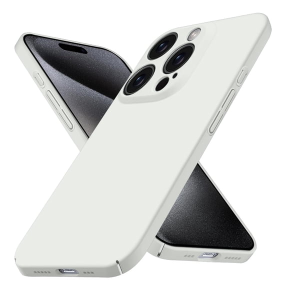 Allytechgroup Slim Case Compatible with iPhone 16 Pro, Hard PC Rugged Heavy Duty Durable Cover Case Shockproof and Anti-Scratch Back Cover for Apple iPhone 16 Pro, White