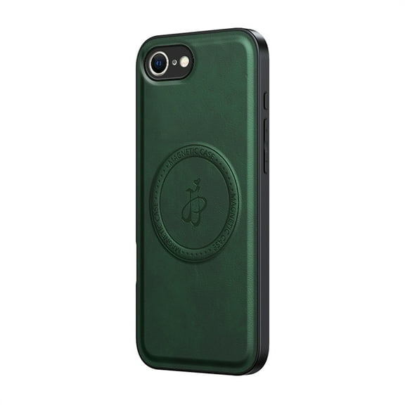 Allytechgroup Slim Case Compatible with iPhone 16e, Compatible with MagSafe Soft TPU Hard PC Metal Phone Shell Military Grade Drop Protection Bumper for Women Men, Green