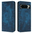 thumbnail image 1 of Allytechgroup Slim Case for Google Pixel 9, Flip Folio Stand Cards Slots Hand Wrist Elephant Embossed Retro PU Leather Wallet Phone Case  Cover for Google Pixel 9, Blue, 1 of 7
