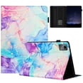 thumbnail image 1 of Allytechgroup Slim Case for Lenovo Tab M9 2023,Marble Series Smart Cover Auto Sleep Wake Drop Protection Multi Angle Viewing Stand Elastic Band Flip Cover for Lenovo Tab M9 2023,Purple Blue, 1 of 7