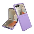 thumbnail image 1 of Allytechgroup Slim Case for Motorola Razr 2025 with Screen Protection, Hard PC Anti-Fingerprint Water Proof Anti-Scratch Shockproof Full Body Cover Protective for Motorola Razr 60 Women Men, Purple, 1 of 7