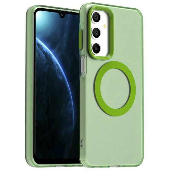 Allytechgroup Slim Case for Samsung Galaxy A16 5G, Samsung A16 5G Case, Hybrid Shockproof Matte Back Translucent Design Compatible with MagSafe Phone Case for Samsung Galaxy A16 5G, Green