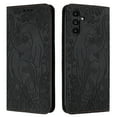 thumbnail image 1 of Allytechgroup Slim Case for Samsung Galaxy A56 5G, Flip Folio Stand Cards Slots Hand Wrist Elephant Embossed Retro PU Leather Wallet Phone Case  Cover for Samsung Galaxy A56 5G, Black, 1 of 7