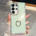 thumbnail image 1 of Allytechgroup Slim Case for Samsung Galaxy A56 5G with Ring Holder, Bling Sparkly Diamond Rhinestones Hard PC Soft TPU Phone Shell for Women Girls Shockproof Protective Back Cover Bumper, B, 1 of 10