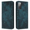 thumbnail image 1 of Allytechgroup Slim Case for Samsung Galaxy S20 FE, Flip Folio Stand Cards Slots Hand Wrist Elephant Embossed Retro PU Leather Wallet Phone Case  Cover for Samsung Galaxy S20 FE, Green, 1 of 7