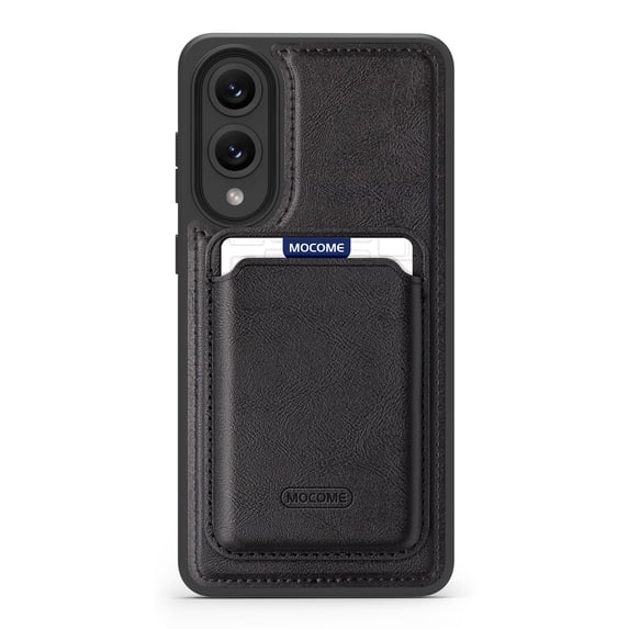 Allytechgroup Slim Case for Samsung Galaxy S25 Edge, 2 In 1 Wallet Case with Detachable Cards Holder Support Wireless Charging Shockproof Magnetic Protective Back Cover for Women Men, Black