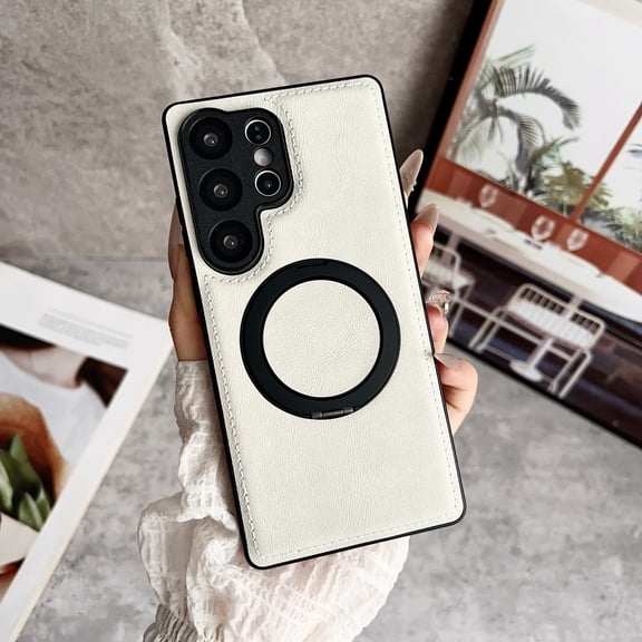 Allytechgroup Slim Case for Samsung Galaxy S25 FE, Compatible with Mag-safe Built-in Ring Holder Kickstand Lightweight Shockproof Magnetic Back Cover Bumper for Samsung Galaxy S25 FE, Gray