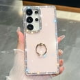 thumbnail image 1 of Allytechgroup Slim Case for Samsung Galaxy S26 Ultra with Ring Holder, Bling Sparkly Diamond Rhinestones Hard PC Soft TPU Phone Shell for Women Girls Shockproof Protective Back Cover Bumper, E, 1 of 3