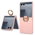 thumbnail image 1 of Allytechgroup Slim Case for Samsung Galaxy Z Flip 6/ Flip 7 FE, with Ring Holder Kickstand Anti-Scratch Shockproof Bumper Rugged Shell Cover for Women Men Compatible with Galaxy Z Flip 7 FE/6,Pink, 1 of 7