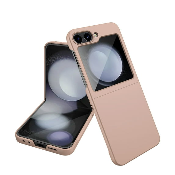 Allytechgroup Slim Case for Samsung Galaxy Z Flip 7 FE/ 6 with Screen Protection, Hard PC Anti-Fingerprint Water Proof Anti-Scratch Shockproof Full Body Cover for Galaxy Z Flip 7 FE/ 6, Gold