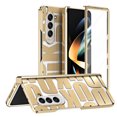 thumbnail image 1 of Allytechgroup Slim Case for Samsung Galaxy Z Fold 7, Shockproof Patterned Hinge Protection Plating Clear Hard PC Back Cover with Screen Protector for Galaxy Z Fold 7, Gold, 1 of 7