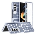 thumbnail image 1 of Allytechgroup Slim Case for Samsung Galaxy Z Fold 7, Shockproof Patterned Hinge Protection Plating Clear Hard PC Back Cover with Screen Protector for Galaxy Z Fold 7, Blue, 1 of 7