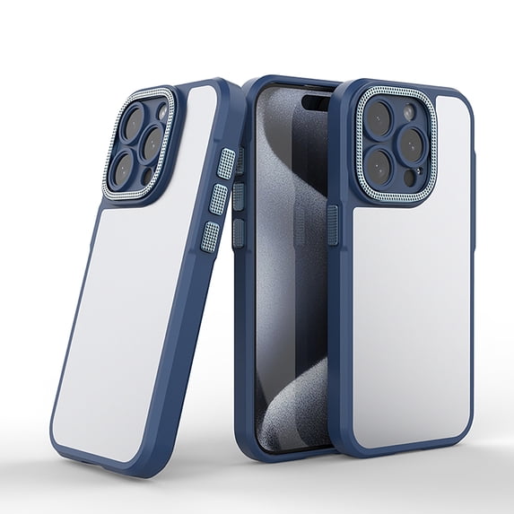 Allytechgroup Slim Case for Apple iPhone 15 Pro, Rugged Hybrid PC TPU Back Cover Drop Protection Durable Minimalist Case Cover for Women Men, Blue