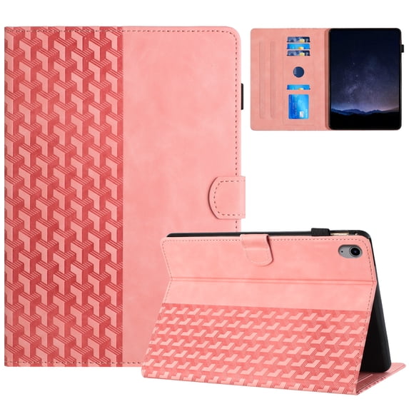 Allytechgroup Slim Case for iPad Mini 6, Premium PU Leather Folio Flip Cover Stand Anti-Scratch Cards Slots Smart Case Cover Auto Sleep Wake for iPad Mini 6th Generation, Pink