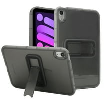 Allytechgroup Slim Case for iPad mini 7 (A17 Pro) 2024/ Mini 6 8.3", Built-in Kickstand Non-Slip Military Grade Drop Protection Rugged for iPad Mini 7th 6th Generation, Black