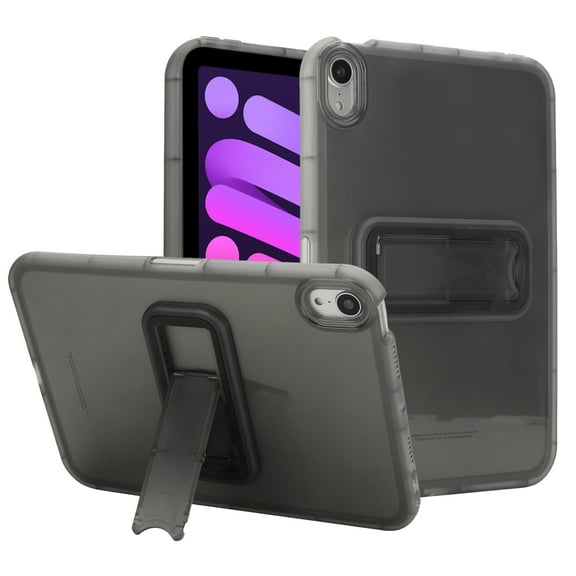 Allytechgroup Slim Case for iPad mini 7 (A17 Pro) 2024/ Mini 6 8.3", Built-in Kickstand Non-Slip Military Grade Drop Protection Rugged for iPad Mini 7th 6th Generation, Black