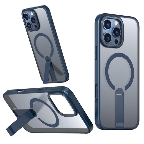 Allytechgroup Slim Case for iPhone 11, Built-in Kickstand Support Wireless Charging Rugged Heavy Duty Durable Cover Case Shockproof Protective Bumper for iPhone 11, Blue