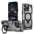 thumbnail image 1 of Allytechgroup Slim Case for iPhone 12 Pro Max with Stand, Compatible with Magsafe Built-in  Kickstand Rugged Heavy Duty Durable Cover Case Shockproof Magnetic Protective for Women Men, Gray, 1 of 7