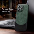 thumbnail image 1 of Allytechgroup Compatible with MagSafe PU Leather Business Cover Cell Phone Case for Apple iPhone 14 Pro, Green, 1 of 8