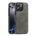 thumbnail image 1 of Allytechgroup Slim Case for iPhone 15 Pro Max, PU Leather Support Wireless Charging Shockproof Magentic Protective Rugged Heavy Duty Durable Cover Case for iPhone 15 Pro Max, Gray, 1 of 6
