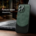 thumbnail image 1 of Allytechgroup Slim Case for iPhone 15 Pro, Strong Magnetic [Compatible with MagSafe] Business Case, Luxury PU Leather Screen Lens Protection Shockproof Cover Case for iPhone 15 Pro, Green, 1 of 10