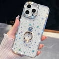 thumbnail image 1 of Allytechgroup Bling Sparkly Diamond Rhinestones Slim Protective Back Cover Cell Phone Case with Ring Holder for Apple iPhone 15, Other, 1 of 10
