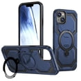 thumbnail image 1 of Allytechgroup Slim Case for iPhone 15 with Stand, Compatible with Magsafe Built-in  Kickstand Rugged Heavy Duty Durable Cover Case Shockproof Magnetic Protective for Women Men, Blue, 1 of 7