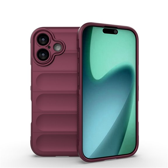 Allytechgroup Slim Case for iPhone 17, Soft TPU Lightweight Protective Rugged Support Wireless Charging Non-Slip Shockproof Magnetic Back Cover Bumper for iPhone 17, Winered
