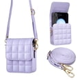 thumbnail image 1 of Allytechgroup Slim Faux Leather Crossbody Bag for Motorola Razr 2025, Lightweight Shock-Absorbent Non-Slip Mini Purse with Magnetic Closure for Motorola Razr 60 Women Travel, Purple, 1 of 6