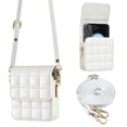 thumbnail image 1 of Allytechgroup Slim Faux Leather Crossbody Bag for Samsung Galaxy Z Flip 7 FE/ 6, Lightweight Shock-Absorbent Non-Slip Mini Purse with Magnetic Closure for Galaxy Z Flip 7 FE/ 6 Women Travel, White, 1 of 7