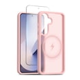 thumbnail image 1 of Allytechgroup Slim Fit Galaxy A16 5G Case with Screen Protector, Compatible with Magsafe Transparent Matte Back Cover Shockproof Phone Case for Samsung Galaxy A16 5G 6.7", Pink, 1 of 5