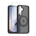 thumbnail image 1 of Allytechgroup Slim Fit Galaxy A16 5G Case with Screen Protector, Compatible with Magsafe Transparent Matte Back Cover Shockproof Phone Case for Samsung Galaxy A16 5G 6.7", Black, 1 of 5