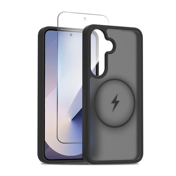 Allytechgroup Slim Fit Galaxy A16 5G Case with Screen Protector, Compatible with Magsafe Transparent Matte Back Cover Shockproof Phone Case for Samsung Galaxy A16 5G 6.7", Black