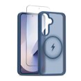 thumbnail image 1 of Allytechgroup Slim Fit Galaxy A16 5G Case with Screen Protector, Compatible with Magsafe Transparent Matte Back Cover Shockproof Phone Case for Samsung Galaxy A16 5G 6.7", Blue, 1 of 5