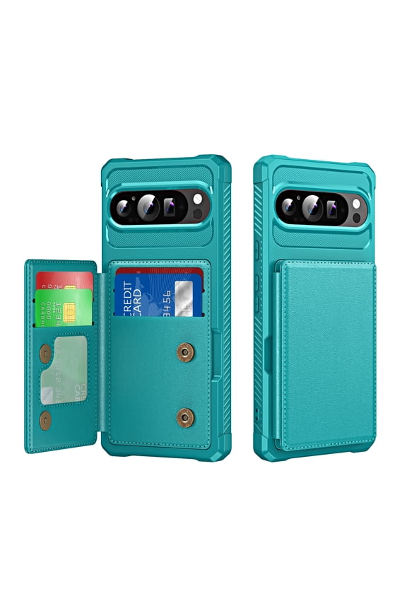 Slim Fit Google Pixel 10 /10 Pro Case, Shockproof Protective PU Leather Wallet Cover with Card Holder RFID Blocking Back Case Cover Compatible with Google Pixel 10 /10 Pro, Green