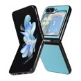 thumbnail image 1 of Allytechgroup Slim Fit Phone Case for Samsung Galaxy Z Flip5, Hard PC PU Leather Back Cover Anti-Scratch Drop Protection Shockproof Case Cover for Galaxy Z Flip 5, Skyblue, 1 of 10