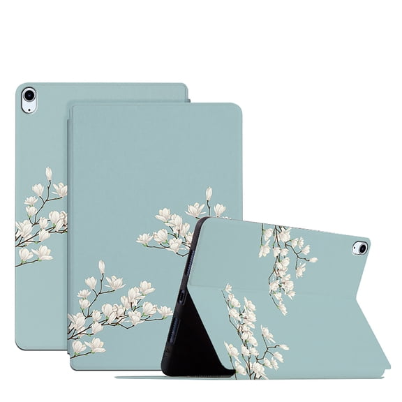 Allytechgroup Slim Fit Shockproof iPad Air 11 Case 2024, Drop Protective Kickstand and Flip Case, Floral Series Design, Apple iPad Air Case 11 Inch 2024 Cover for Ultimate Protection,Floral
