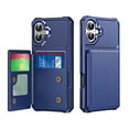 thumbnail image 1 of Allytechgroup Slim Fit iPhone 16 Plus Case, Protective PU Leather Wallet Cover with Card Holder RFID Blocking Back Case Cover for Apple iPhone 16 Plus, Darkblue, 1 of 8