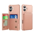 thumbnail image 1 of Allytechgroup Slim Fit iPhone 16 Plus Case, Protective PU Leather Wallet Cover with Card Holder RFID Blocking Back Case Cover for Apple iPhone 16 Plus, Rosegold, 1 of 8