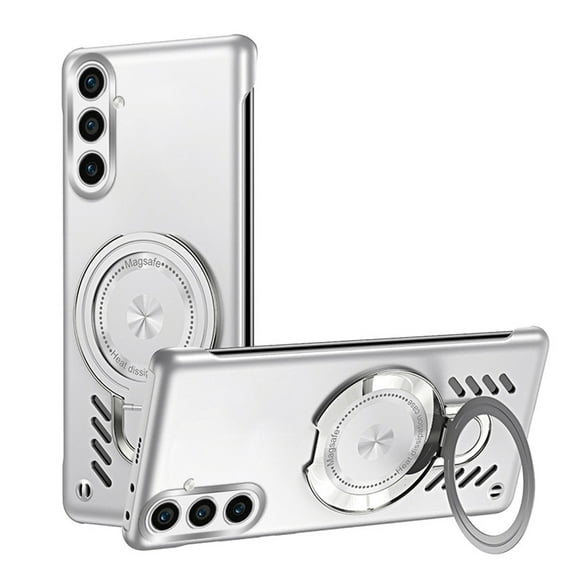 Allytechgroup Slim Galaxy S22 Case Cover, Magnetic Ring Holder Stand Shockproof Bumper Anti-Scratch Protective Phone Case for Samsung Galaxy S22, Silver