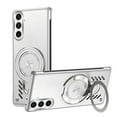 thumbnail image 1 of Allytechgroup Slim Galaxy S24 Plus Case Cover, Magnetic Ring Holder Stand Shockproof Bumper Anti-Scratch Protective Phone Case for Samsung Galaxy S24 Plus, Silver, 1 of 7
