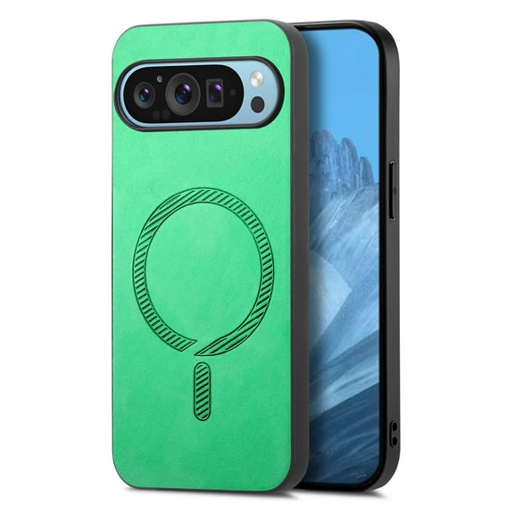 Allytechgroup Slim Magnetic Case for Google Pixel 7, Wireless Charging Support Anti-Scratch Minimalist Shockproof Back Cover Phone Case for Women Men, Green