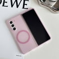 thumbnail image 1 of Allytechgroup Slim Matte Samsung Galaxy Z Fold 5 Case with Magnetic Ring, Translucent Soft TPU Shockproof Phone Case for Samsung Galaxy Z Fold 5 Cover Compatible with MagSafe Charging, Pink, 1 of 8