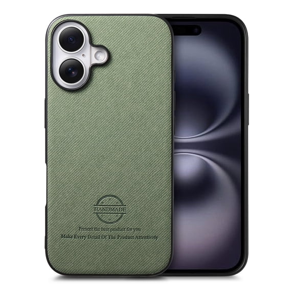 Allytechgroup Slim PU Leather Case for iPhone 16 Plus, Shockproof Anti-Scratch Magnetic Cover, Wireless Charging Compatible, Lightweight Protective Phone Case for iPhone 16 Plus, Green