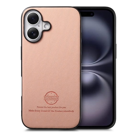 Allytechgroup Slim PU Leather Case for iPhone 16 Plus, Shockproof Anti-Scratch Magnetic Cover, Wireless Charging Compatible, Lightweight Protective Phone Case for iPhone 16 Plus, Pink
