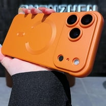 Allytechgroup Slim Phone Case for iPhone 17 Pro Max for Women Men, Compatible with MagSafe, No Side Frame Design, Precise Camera Lens Hole Shockproof Cover Case for iPhone 17 Pro Max, Orange